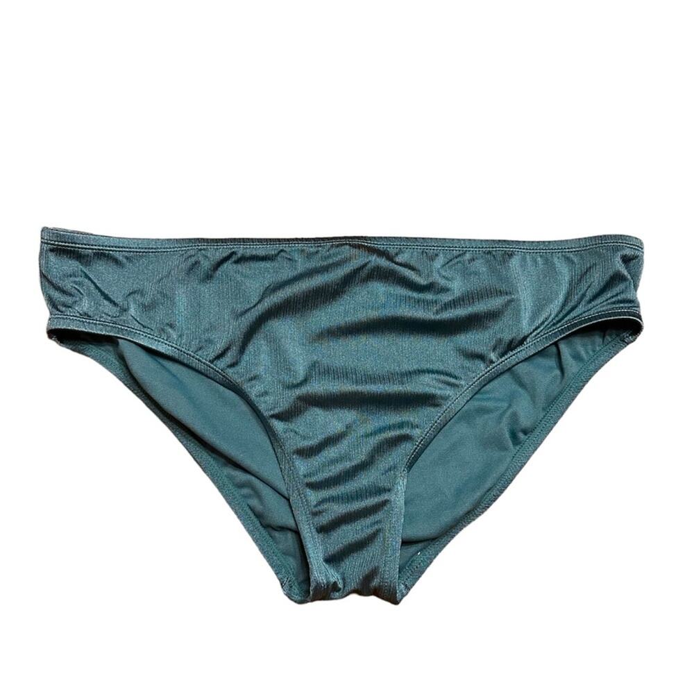 Freshwater Metallic Teal Aqua Blue Mermaid Hipster Bikini Bottoms Swim 1X XL !!